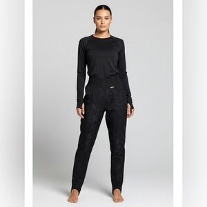 Vtg Hot Chillys Womens Medium Wool Schoeller Legging Stirrup Ski Pant Black M